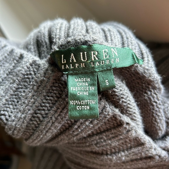 Ralph Lauren Women's Khaki Green Cowl Neck Sweater - Picture 7 of 7